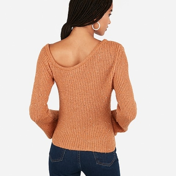 Express Asymmetrical Sequin Top - Picture 2 of 4